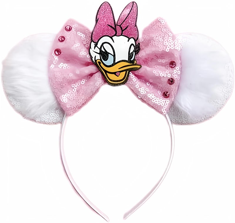 CLGIFT Minnie Ears: Daisy-Inspired Designs - Silver Purple Lavender and Classic Red Sequin